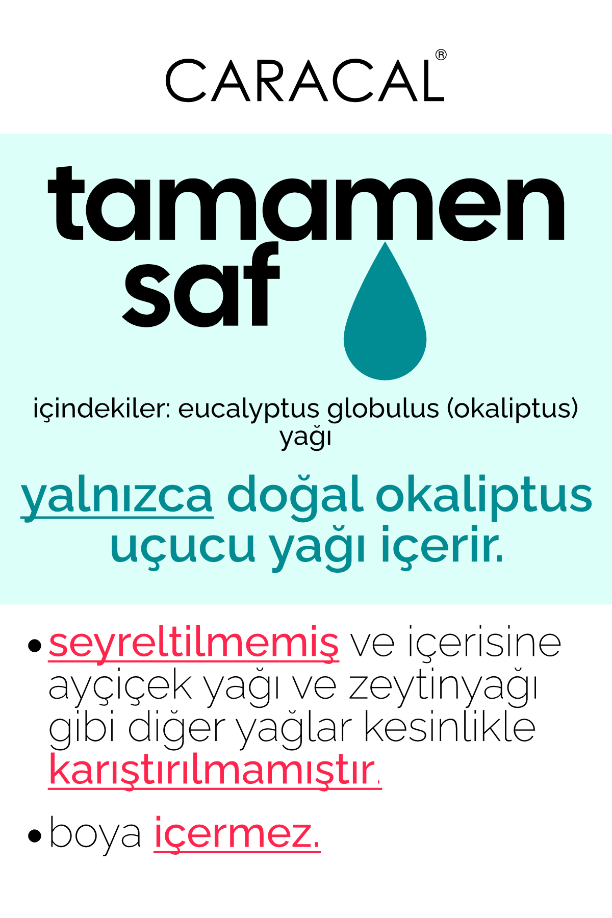 caracal okaliptus Eucalyptus Globulus okaliptüs uçucu yağı katıkısız %100 saf caracal doğal saf okaliptus okaliptüs Eucalyptus Globulus uçucu esansiyel yağı %100