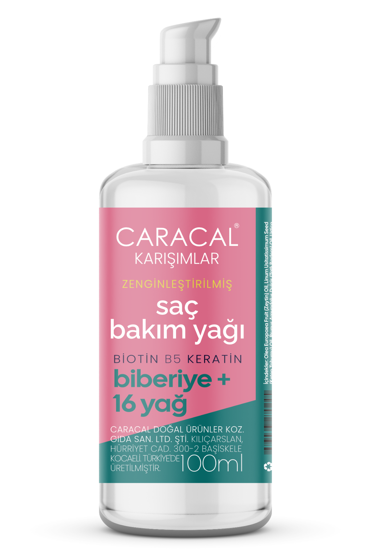 sac-bakim-yagi-BOYUT Caracal Saç Bakım Yağı Biberiye Yağı Keratin Provitamin B5 Panthenol C Vitamini Besleyici Onarıcı Kadın Erkek