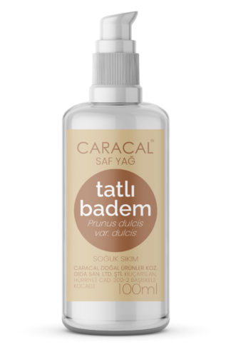 Caracal Tatlı Badem Yağı Soğuk Sıkım Cold Pressed Doğal Saf Bakım Cilt Saç